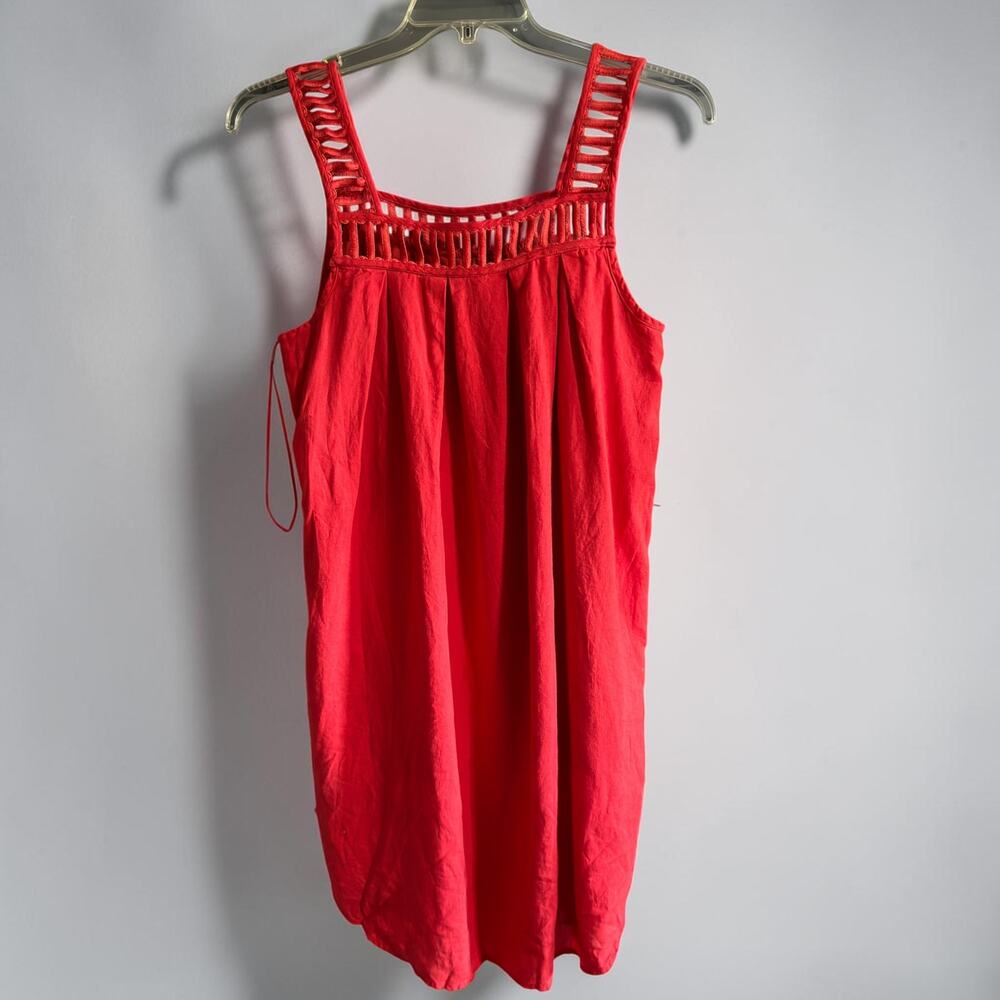 Velvet Heart Los Linen Blend Sleeveless Shift Dress Small